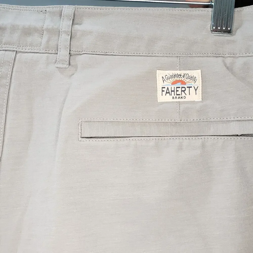 Faherty All Day Shorts 7” Ice Grey Light Gray Size 35